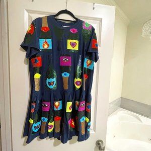 Queen of Sparkles Champagne Bottle Dress - Size L